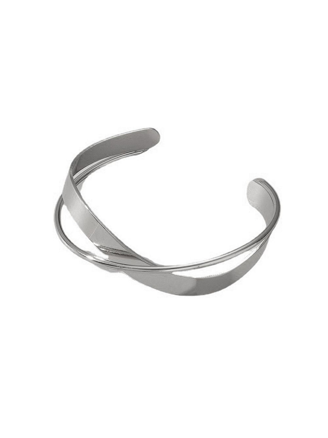 

Shining Diva Fashion Women Silver-Plated Cuff Bracelet