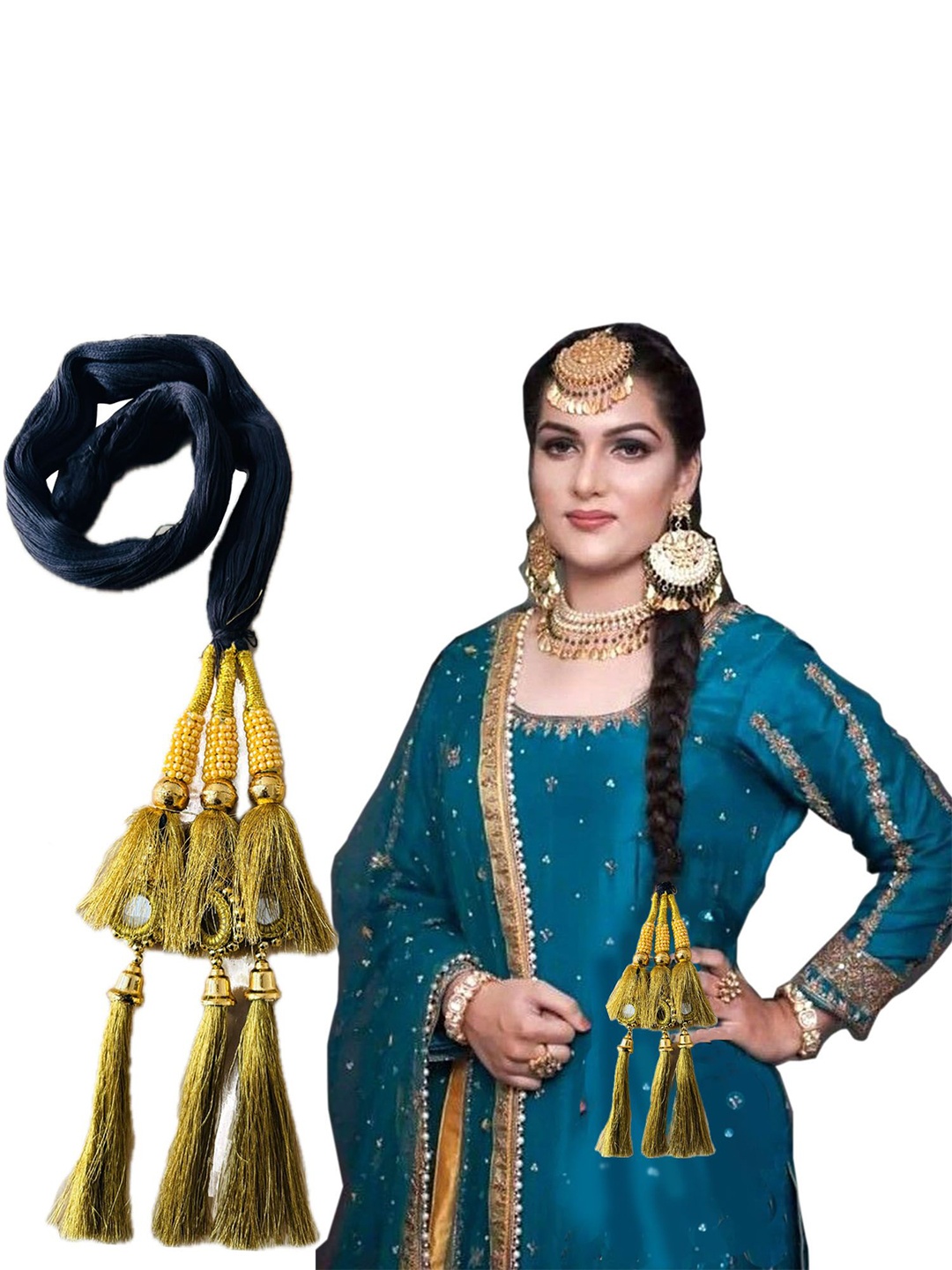 

BAESD Women Hair Parandi, Gold