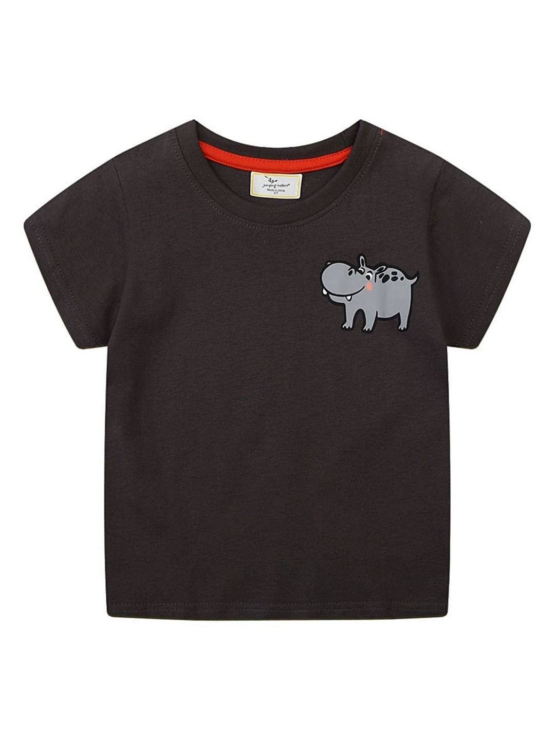 

LULU & SKY Boys Typography Pockets T-shirt, Black