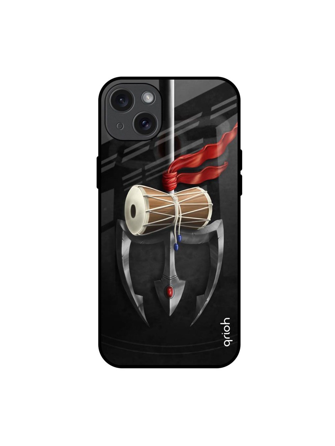 

QRIOH Power Of Lord Printed iPhone 15 Plus Back Case, Black