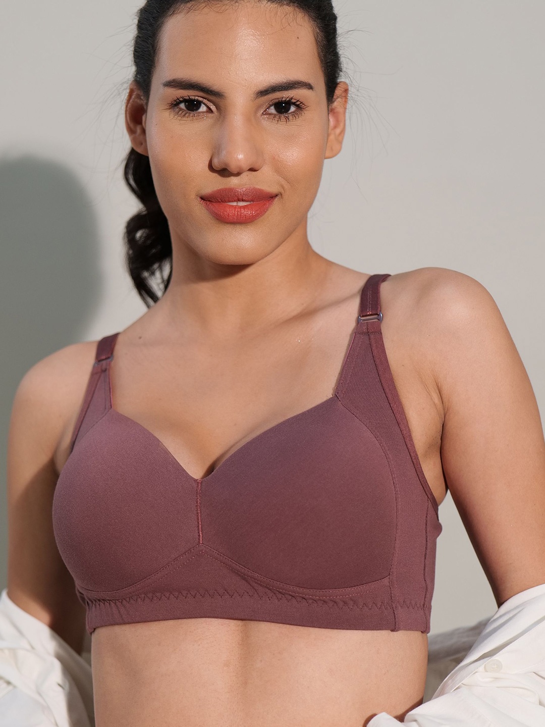 

BODYSIZE Bra Medium Coverage Lightly Padded, Rose