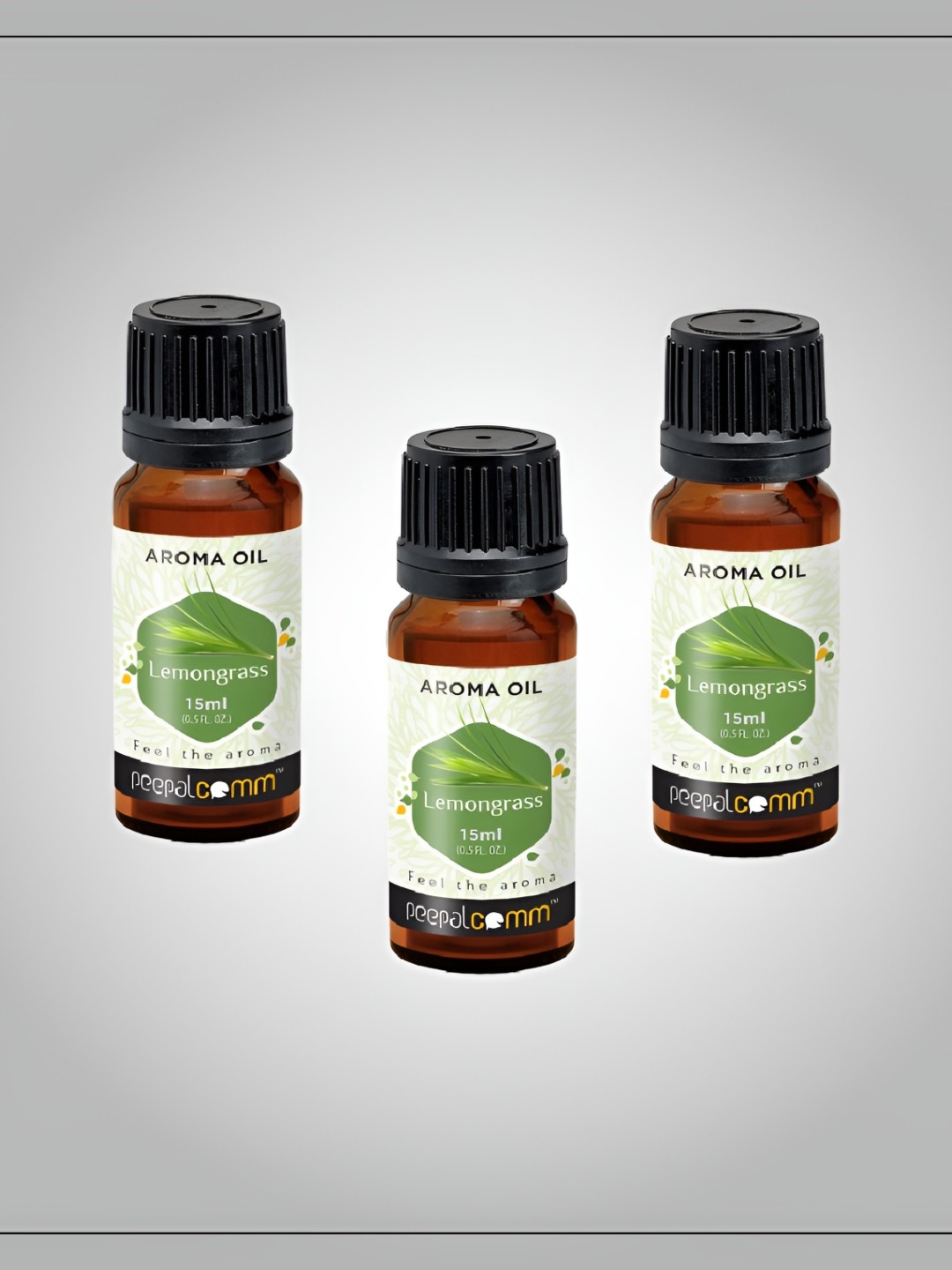 

PEEPALCOMM 3-Pcs Black Lemongrass Aroma Oils - 15 ml