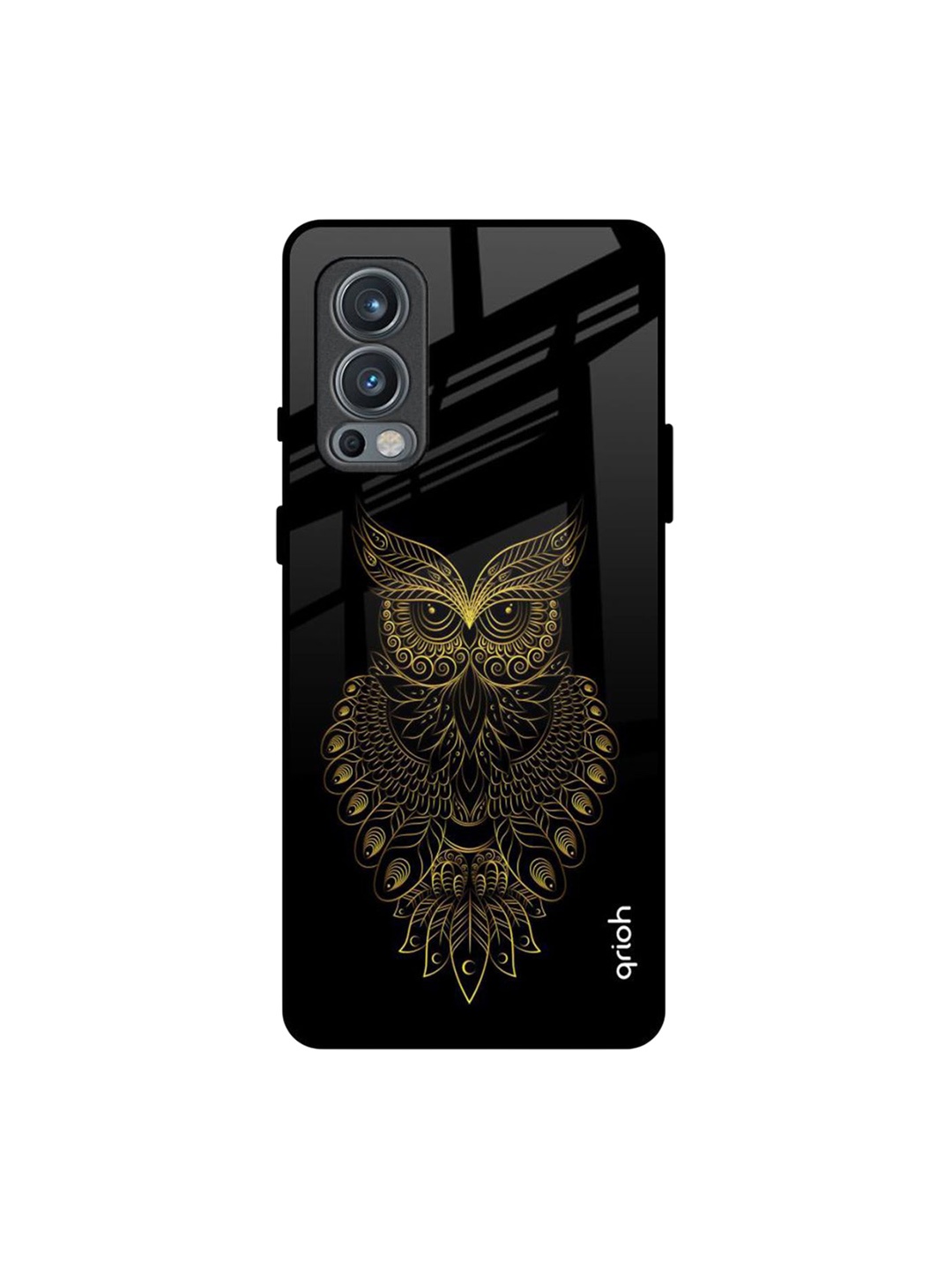 

QRIOH Golden Owl Printed Oneplus Nord 2 Back Case, Black