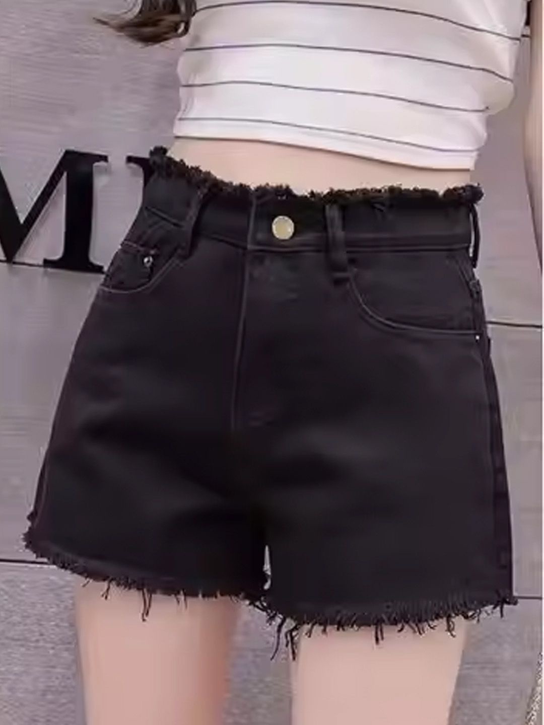 

StyleCast Women Denim Shorts, Black