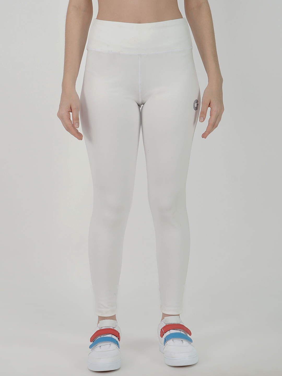 

GOTO Women Dri-Fit Ankle Length Tights, White
