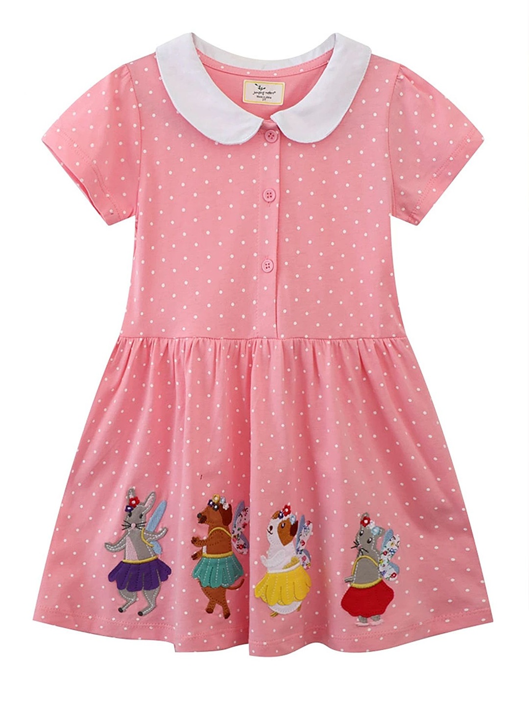 

LULU & SKY Girls Printed Nightdress, Pink