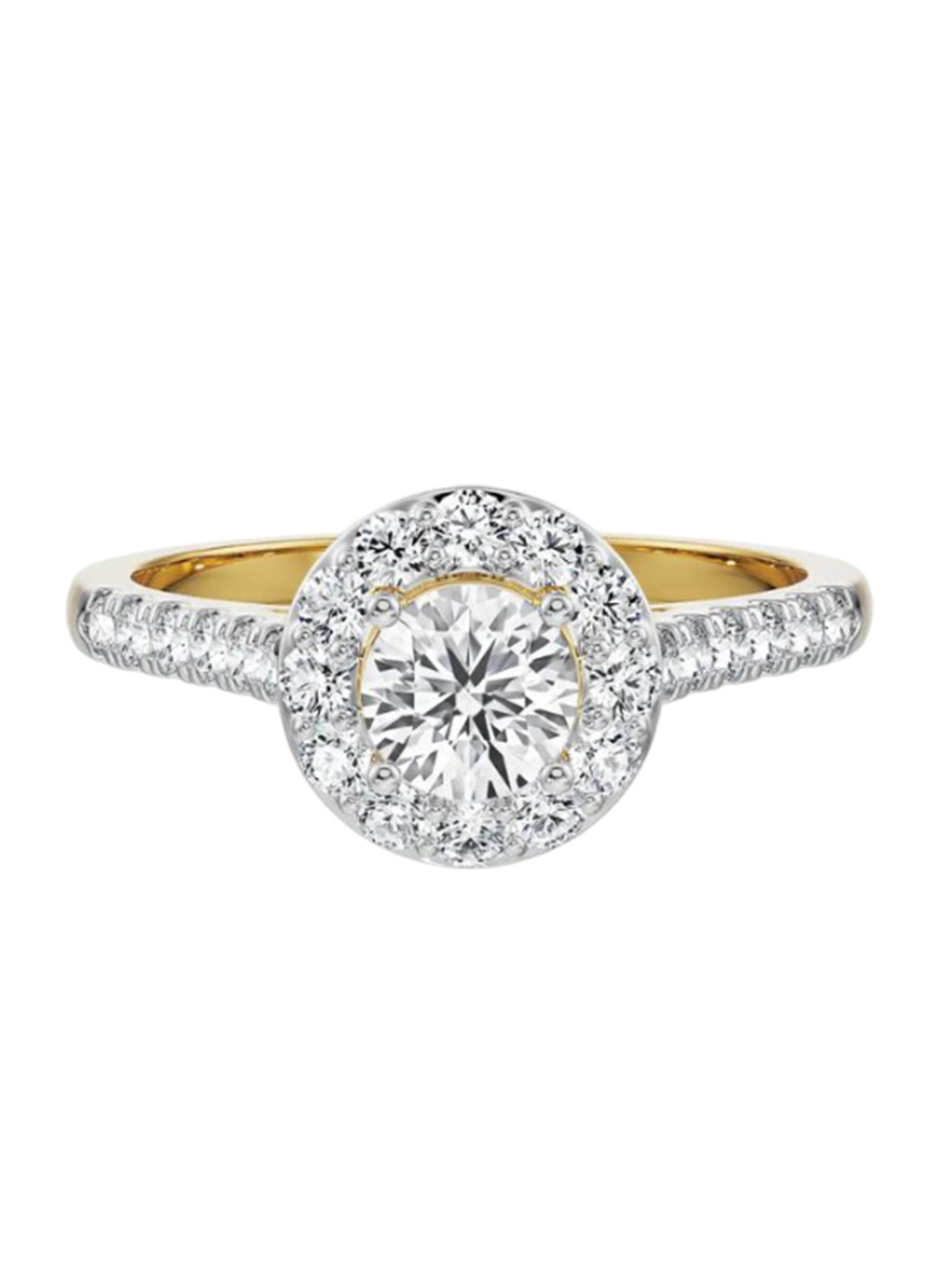 

Emori Jessica Round Halo Diamond Ring, Yellow