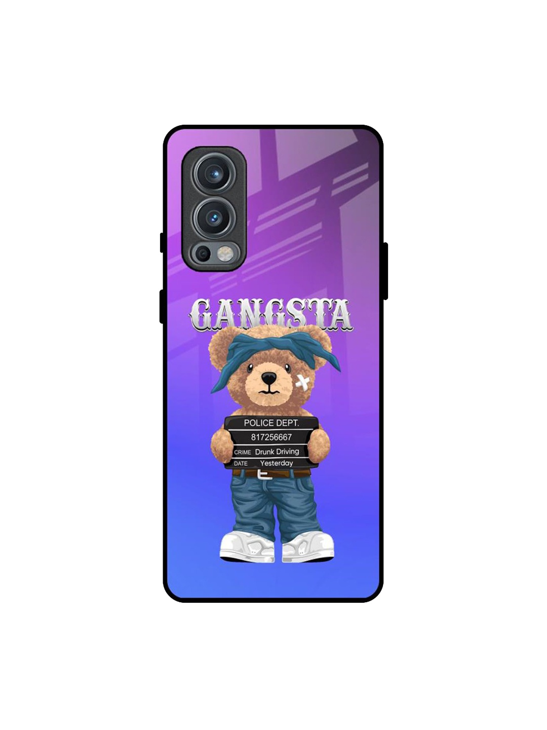 

QRIOH Gangsta Bear Printed Oneplus Nord 2 Back Case, Purple