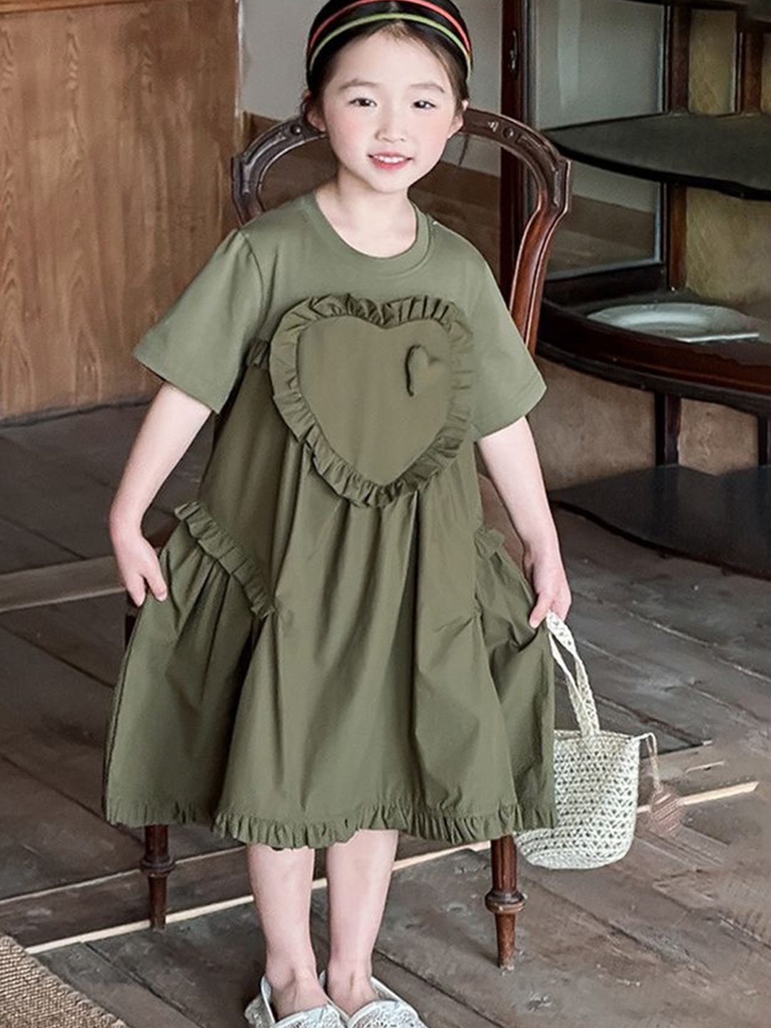 

LULU & SKY Girls A-Line Dress, Green