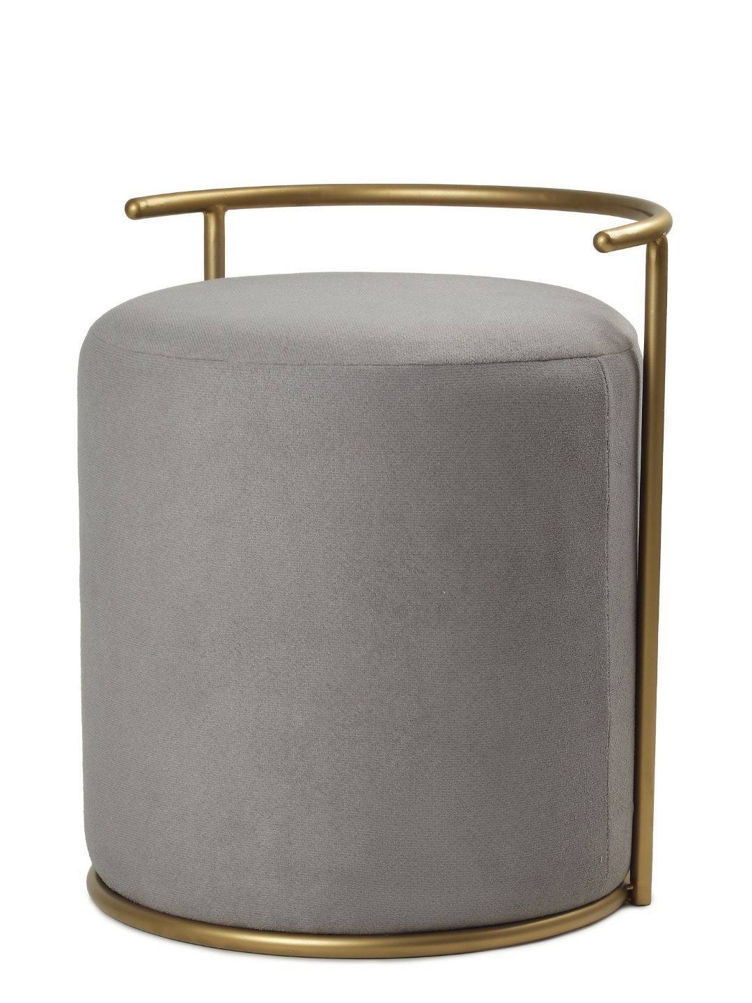 

Blck Homes Atticus Pouffe Grey Cotton & Metal Cylindrical Without Storage Ottoman