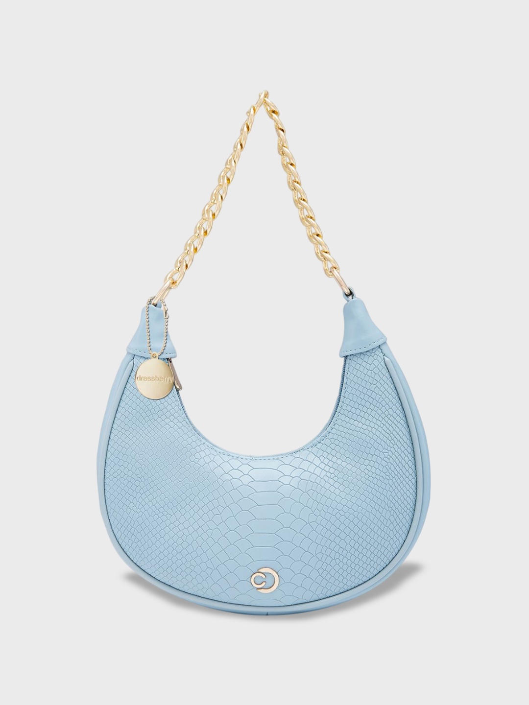 

DressBerry X CAPRESE Half Moon Hobo Bag with Tasselled, Blue