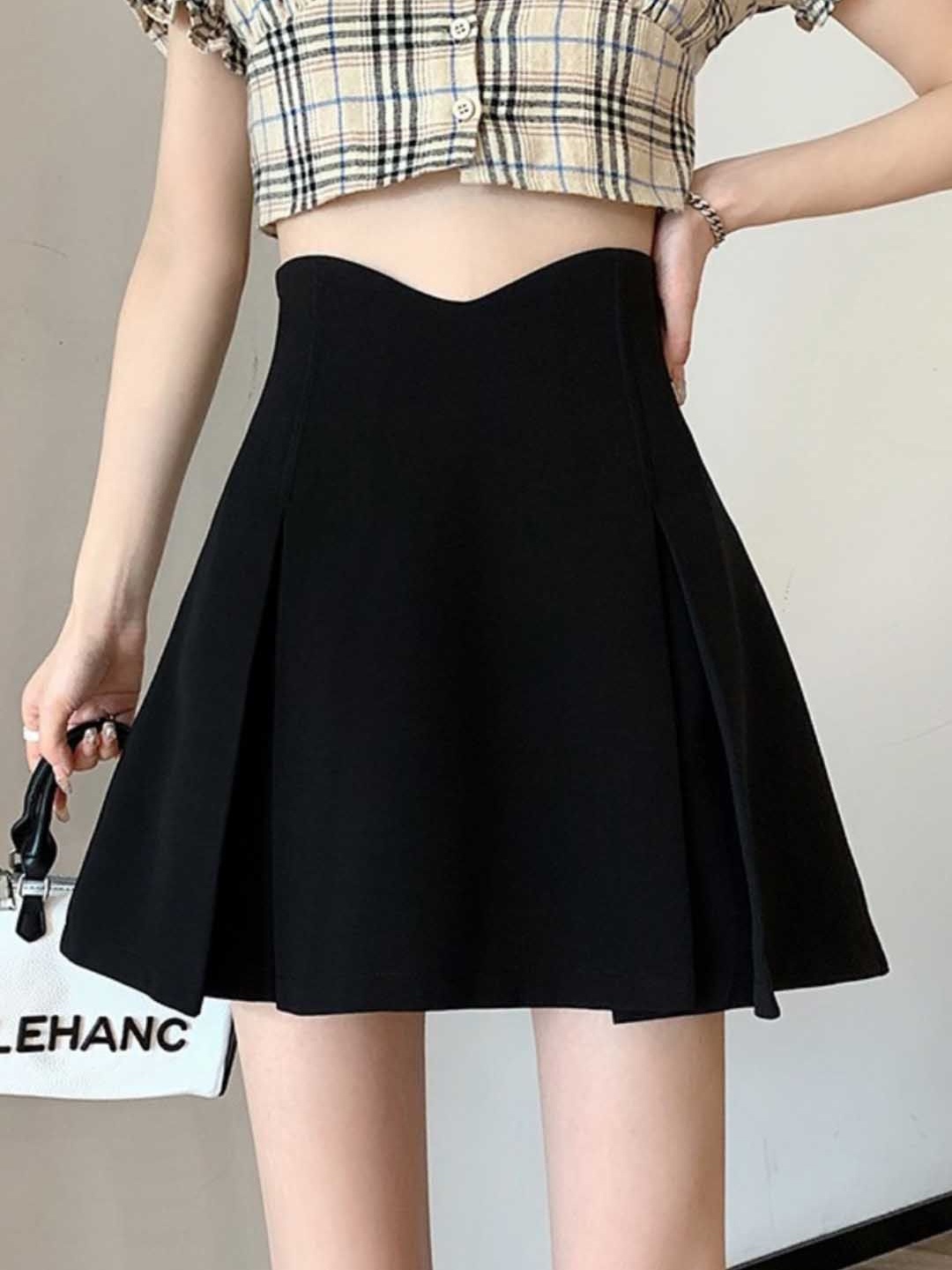 

StyleCast A-Line High Rise Mini Skirt, Black