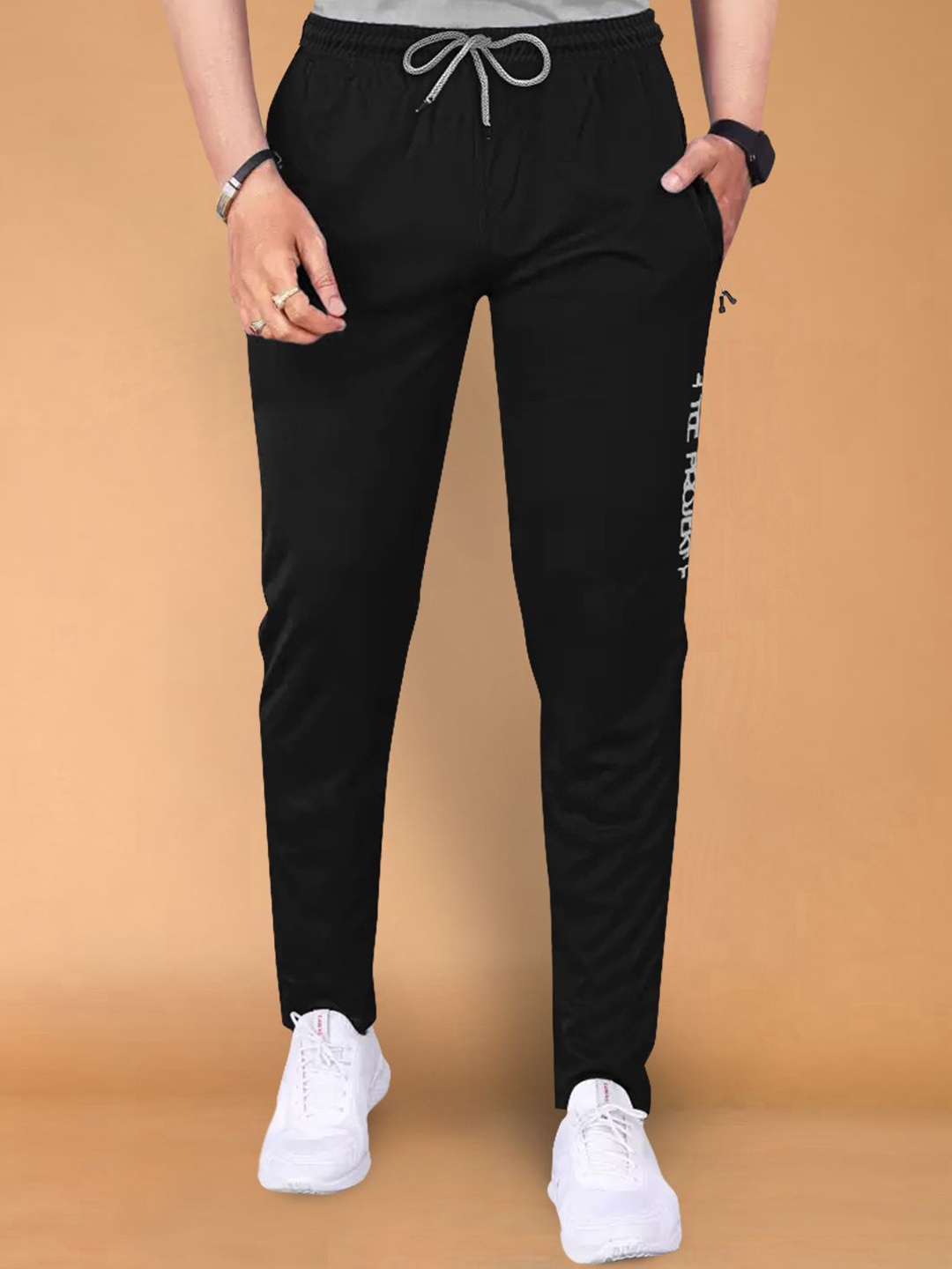 

Moda Rapido Men Mid Rise Track Pants, Black