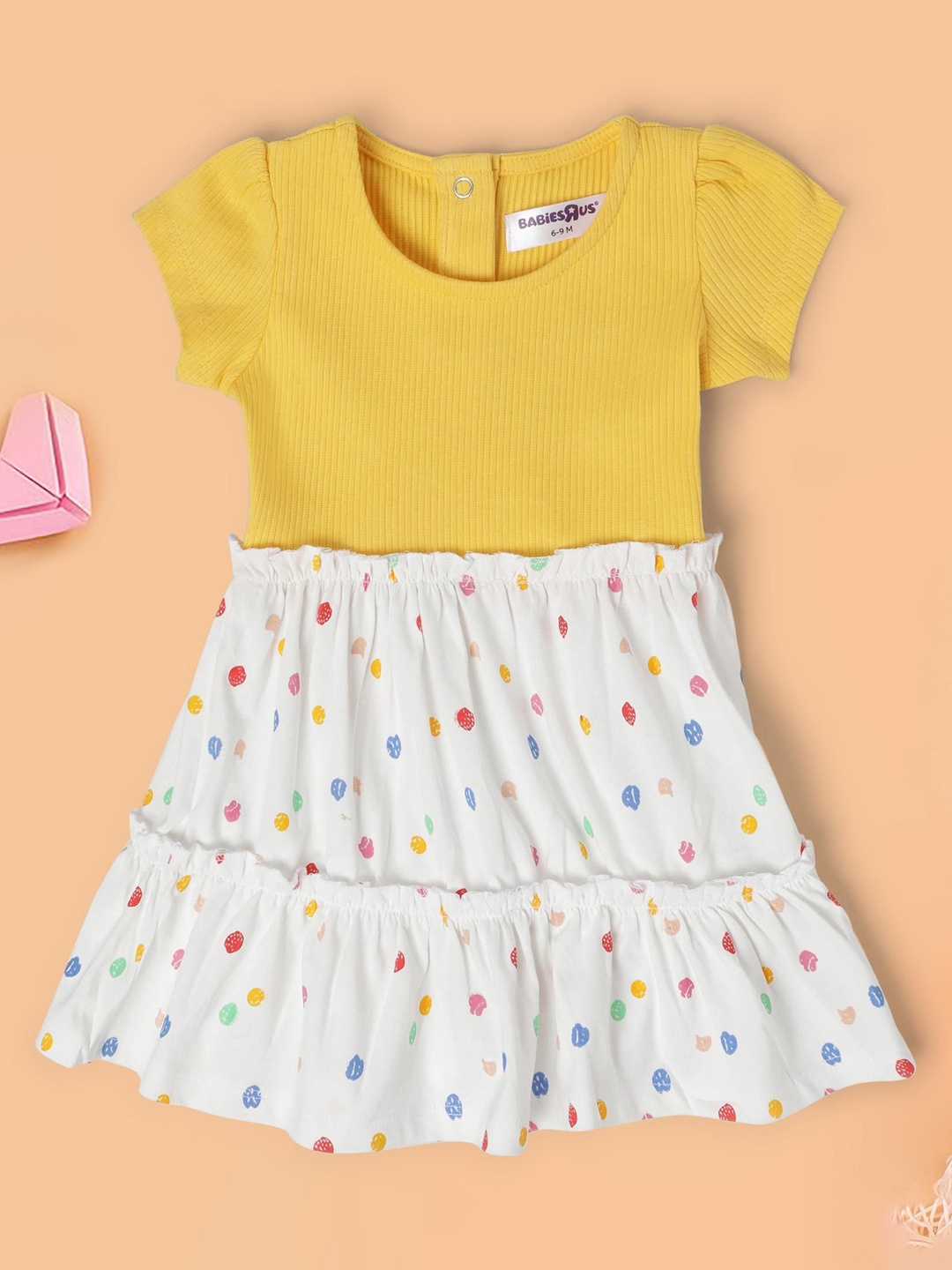 

Babies R Us Polka Dot Print A-Line Dress, Yellow