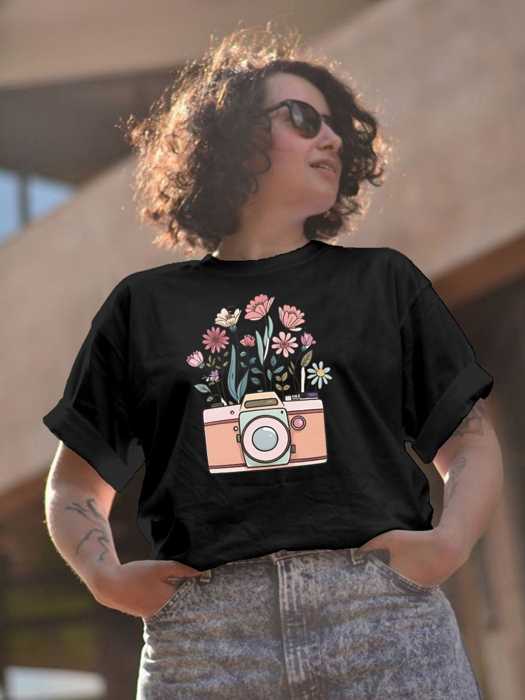 

Moda Rapido Women Printed T-shirt, Black