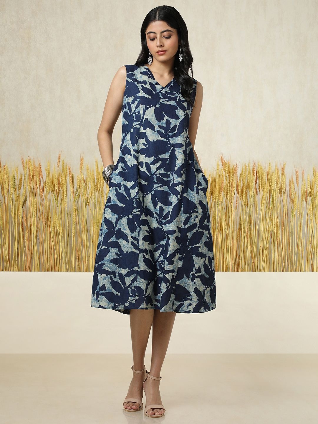 

Soch Print A-Line Dress, Blue