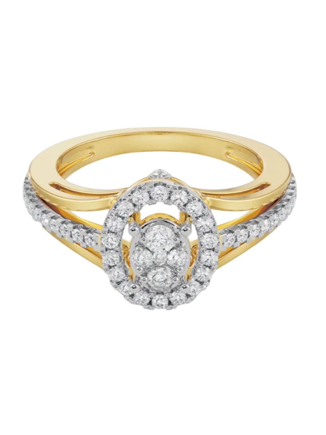 

Emori Alina Cluster Glimmery Ring, Yellow