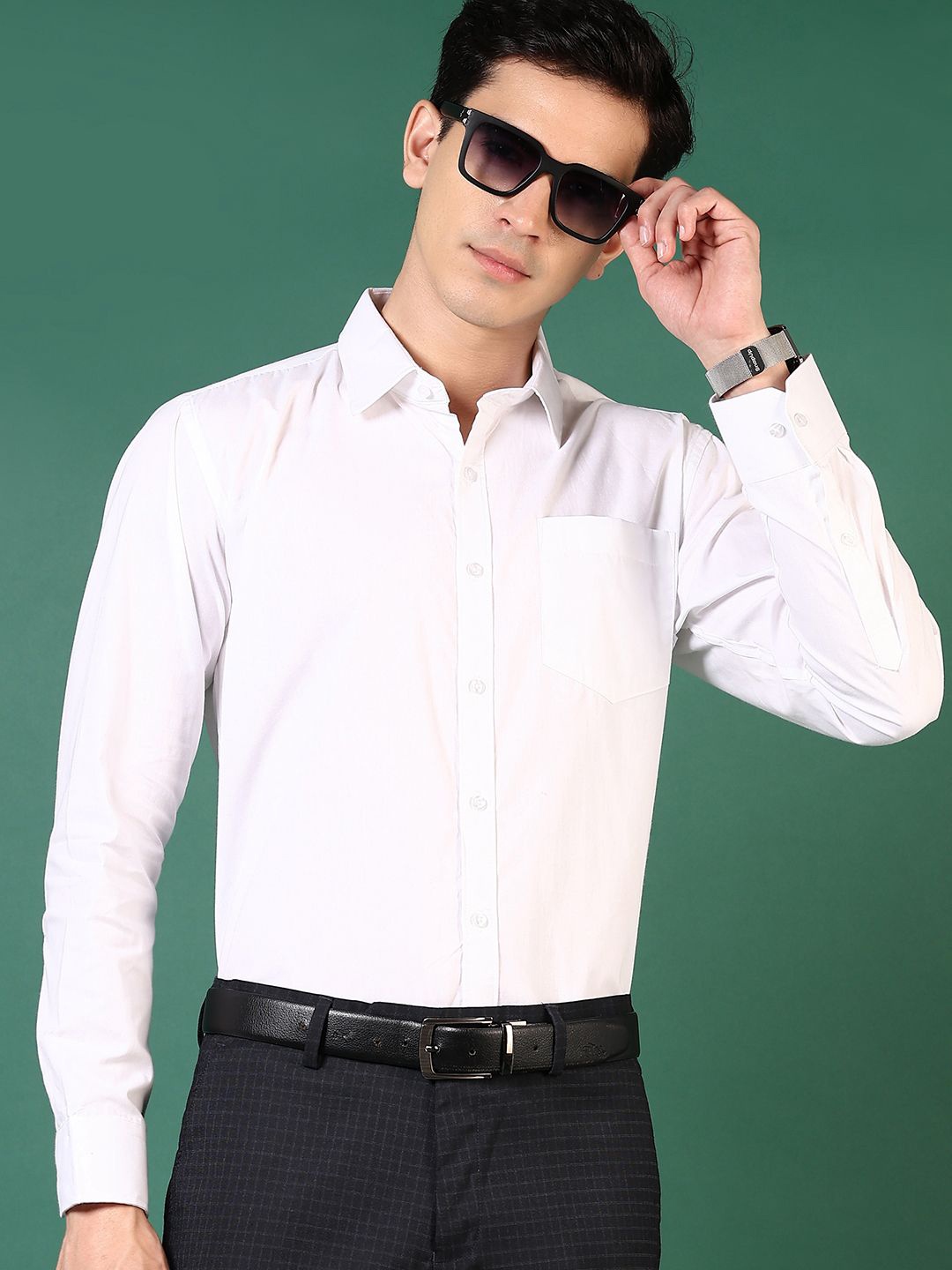 

J White by Vmart Men Opaque Formal Shirt