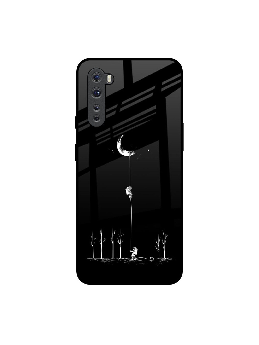 

QRIOH Catch the Moon Real Printed OnePlus Nord Back Case, Black