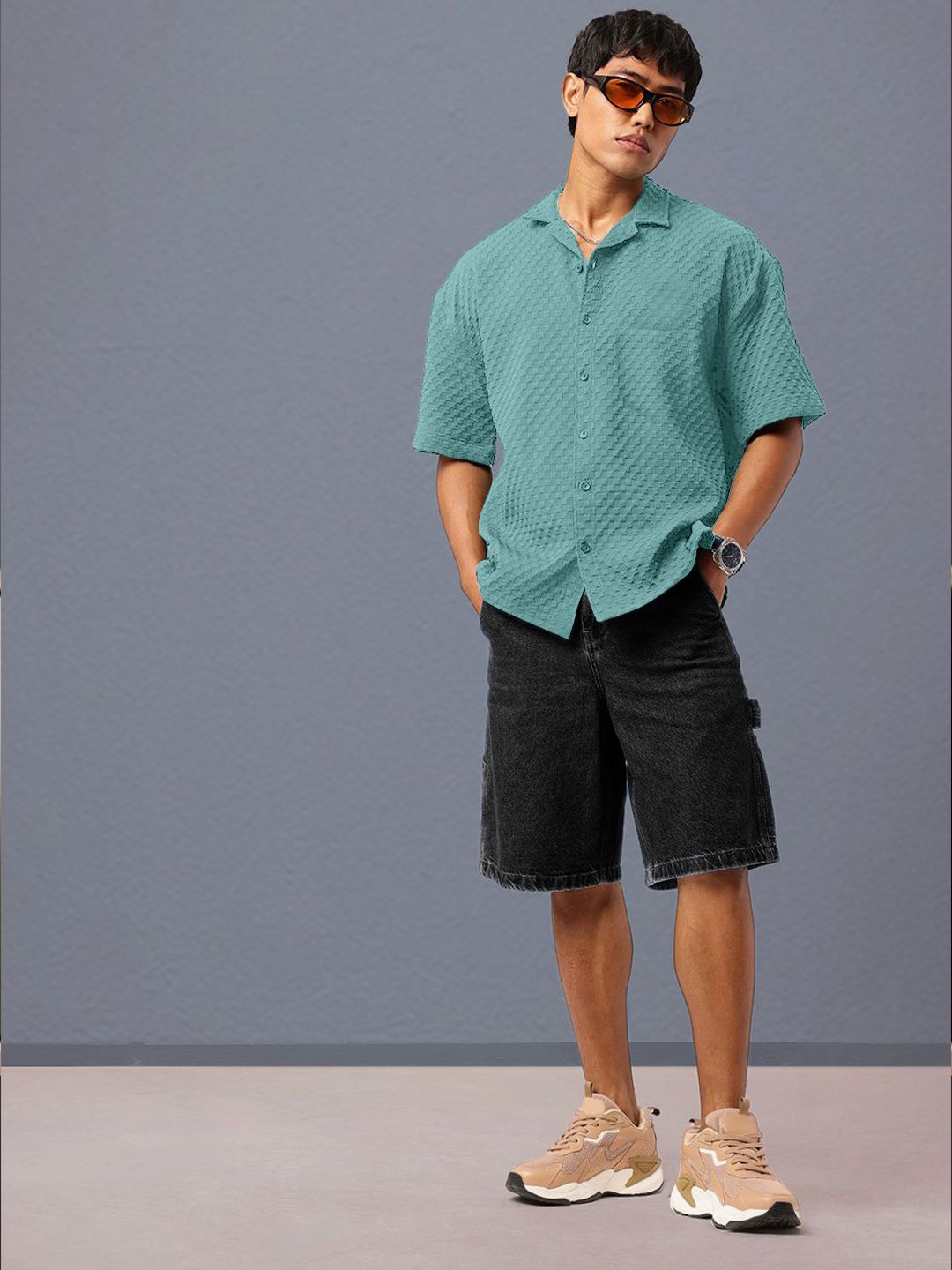 

Moda Rapido Men Standard Opaque Casual Shirt, Green