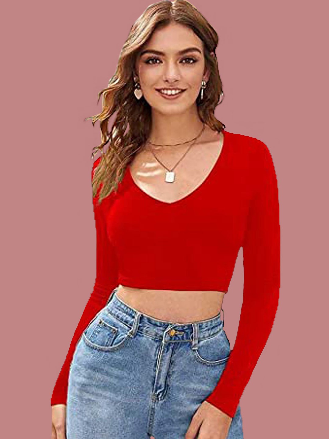 

Dream Beauty Fashion Crop Top, Red