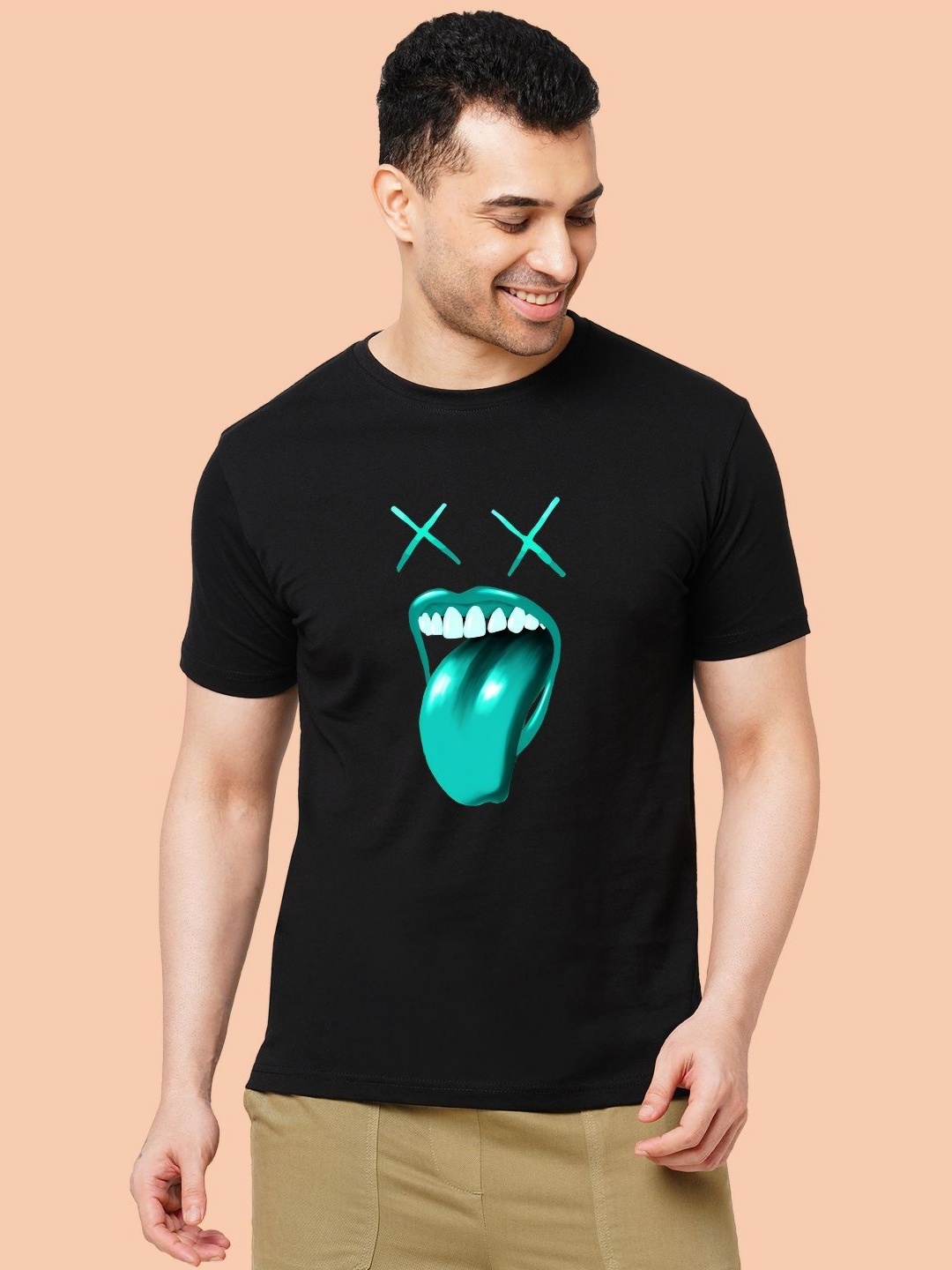 

Wear Your Opinion Men Graphic Printed Round Neck Cotton T-shirt, Black
