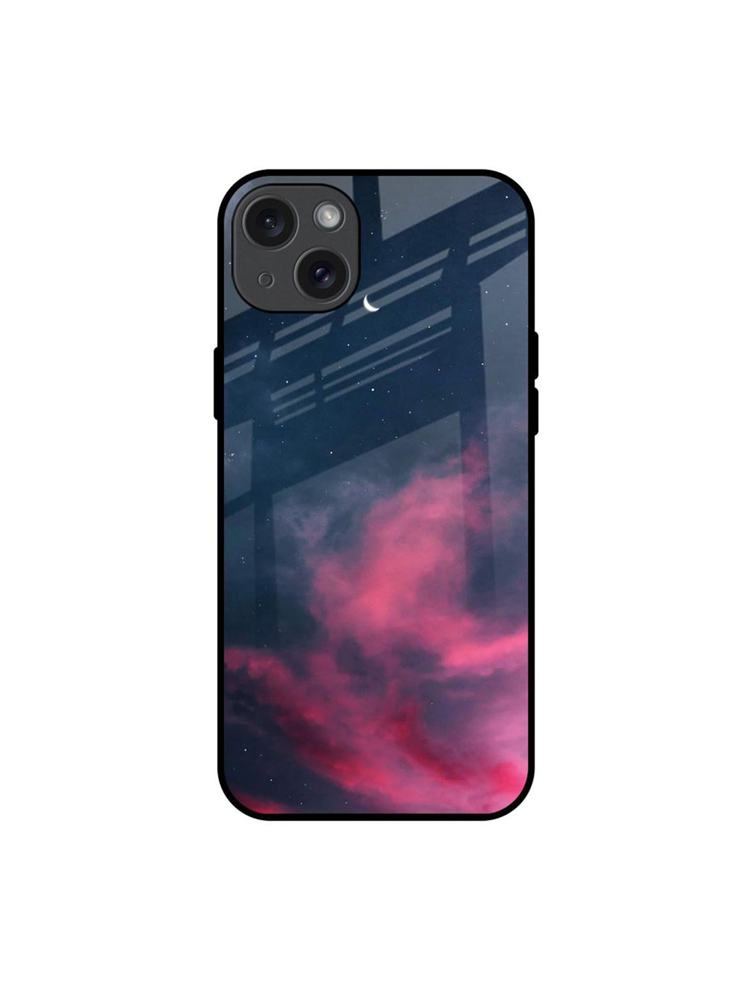 

QRIOH Moon Night Printed iPhone 15 Plus Back Case, Blue