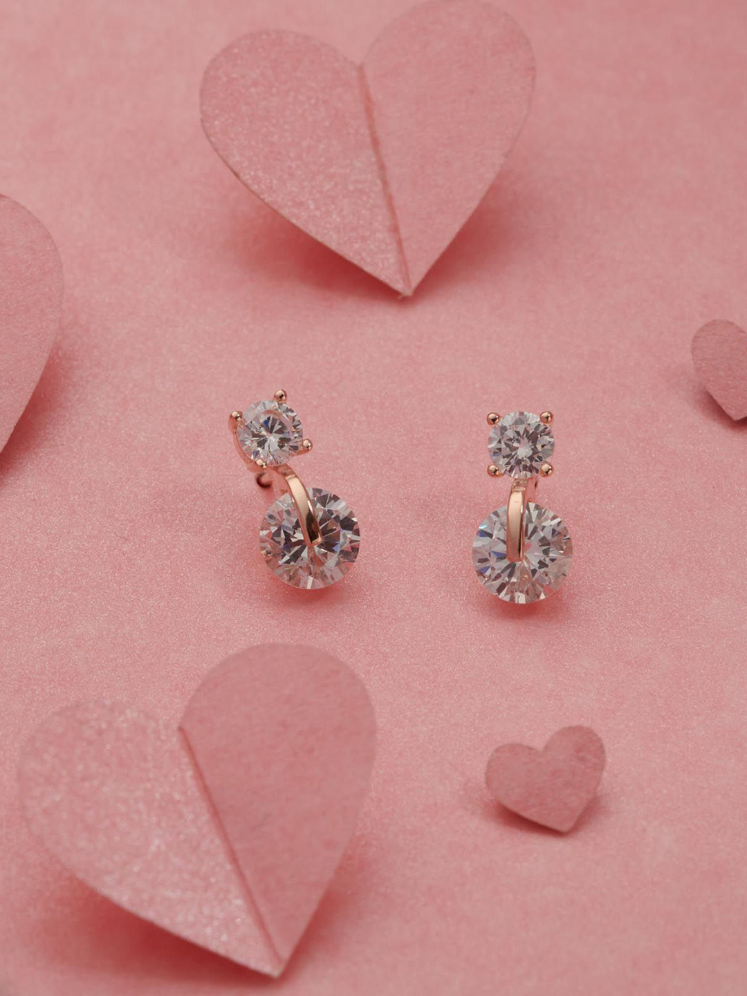 

Gargi by P. N. Gadgil & Sons 925 Sterling Silver Artificial Stones Studded Circular Studs, Gold