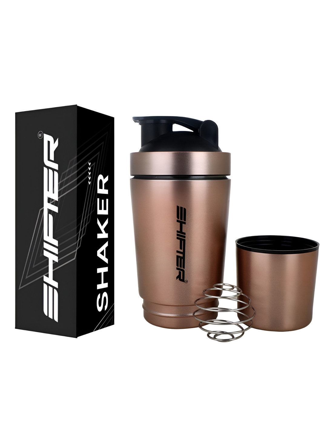 

SHIFTER Bronze-Toned Brand Logo Printed Stainless Steel Shaker Water Bottle-700 ml