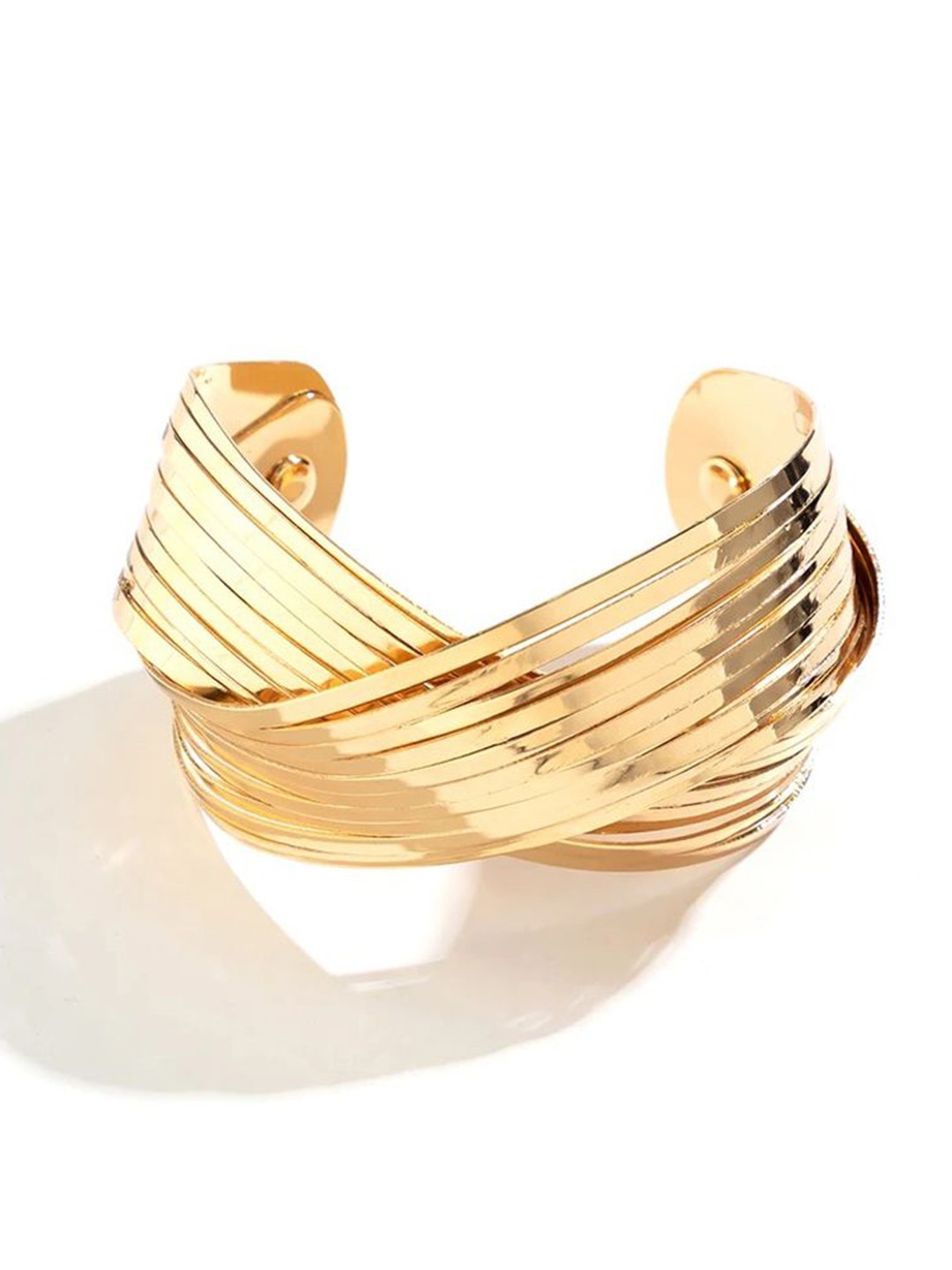 

Shining Diva Fashion Women Gold-Plated Cuff Bracelet