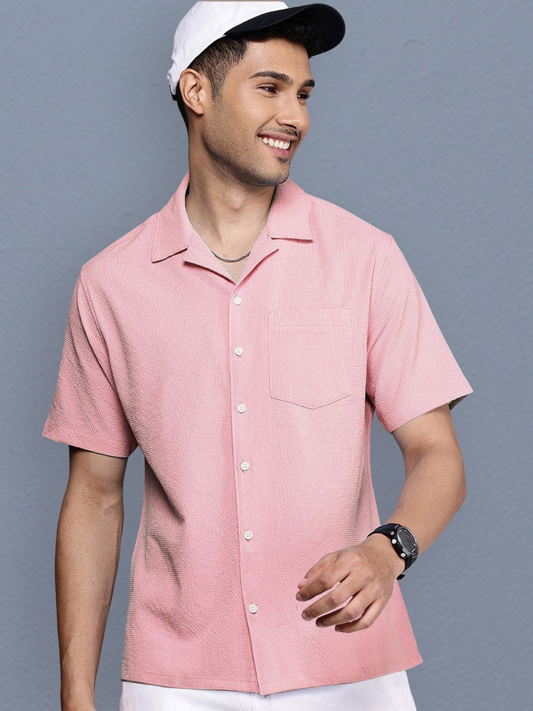 

Moda Rapido Men Standard Opaque Casual Shirt, Pink