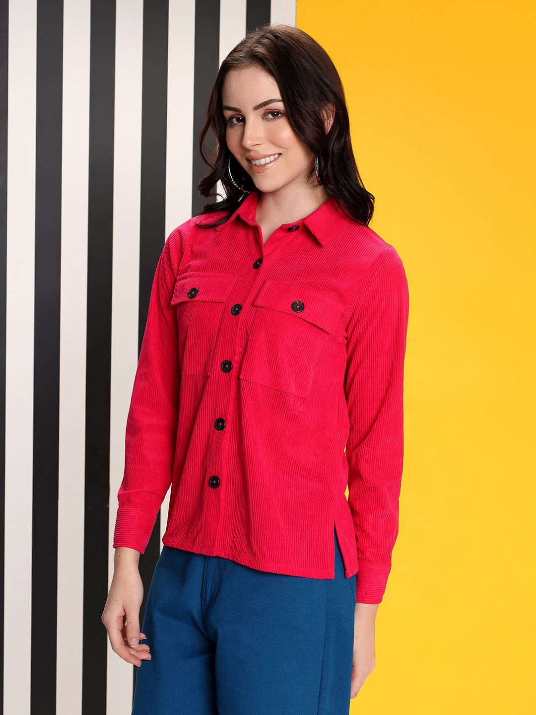 

Kotty Women Comfort Casual Shirt, Pink