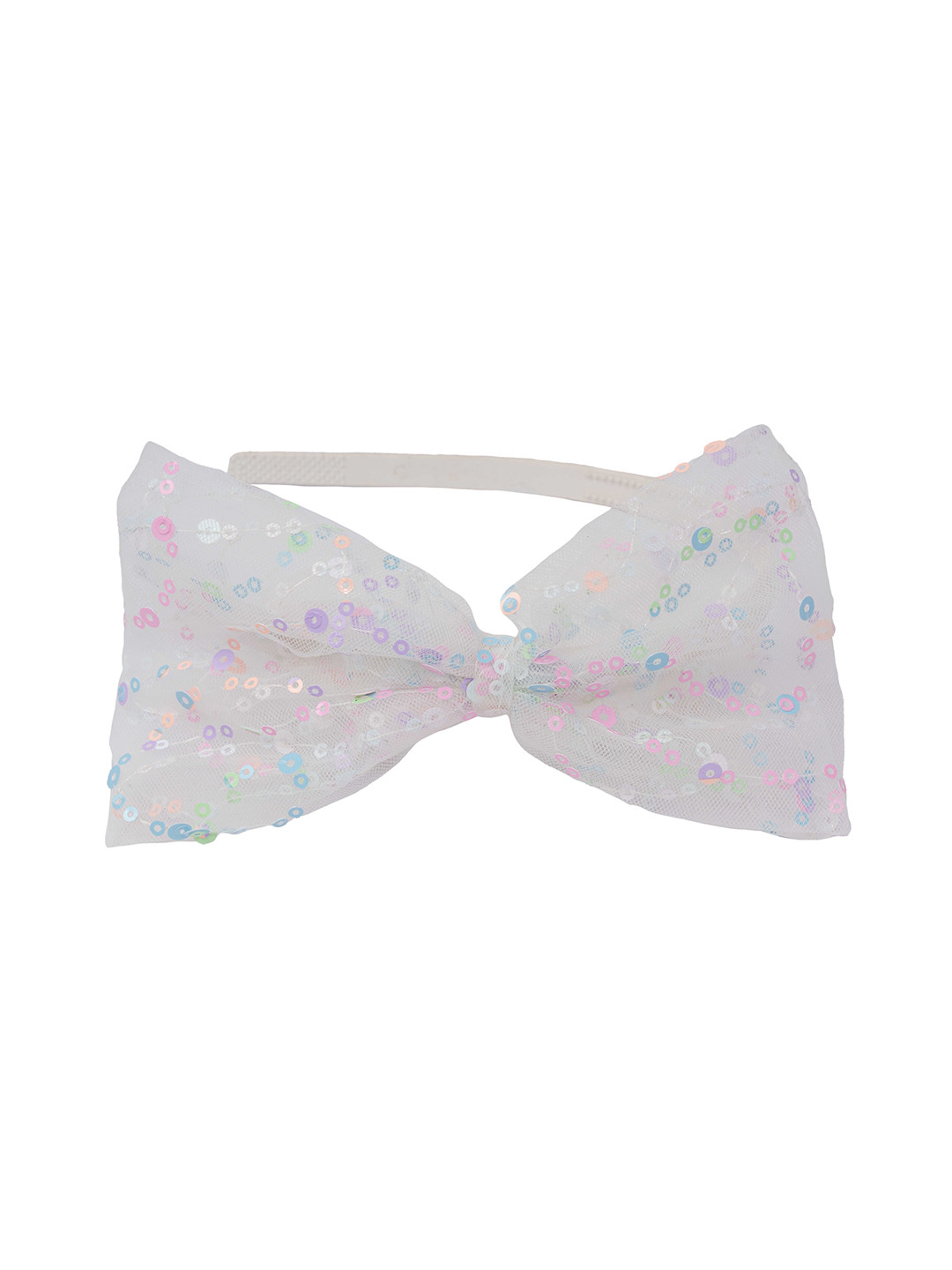 

Aye Candy Sequins Bow Hairband, White