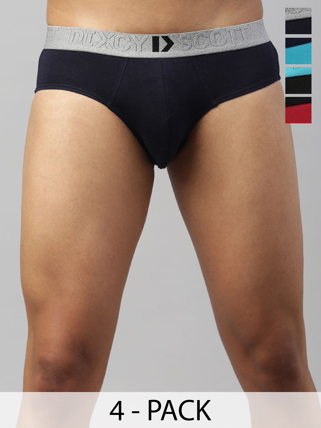 

DIXCY SCOTT MAXIMUS Pack Of 4 Assorted Basic Briefs MAXB-004-Hustle Brief-P4