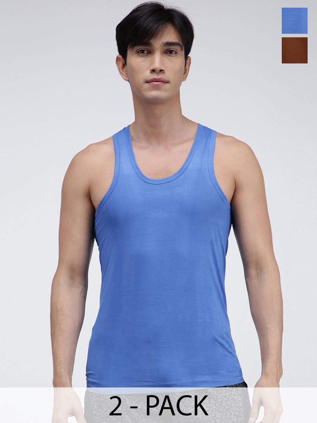 

AMUL COMFY Pack Of 2 Pure Cotton Undershirt Innerwear Vests AC-CVESTRN-SB-LB-3XL-2PC, Blue