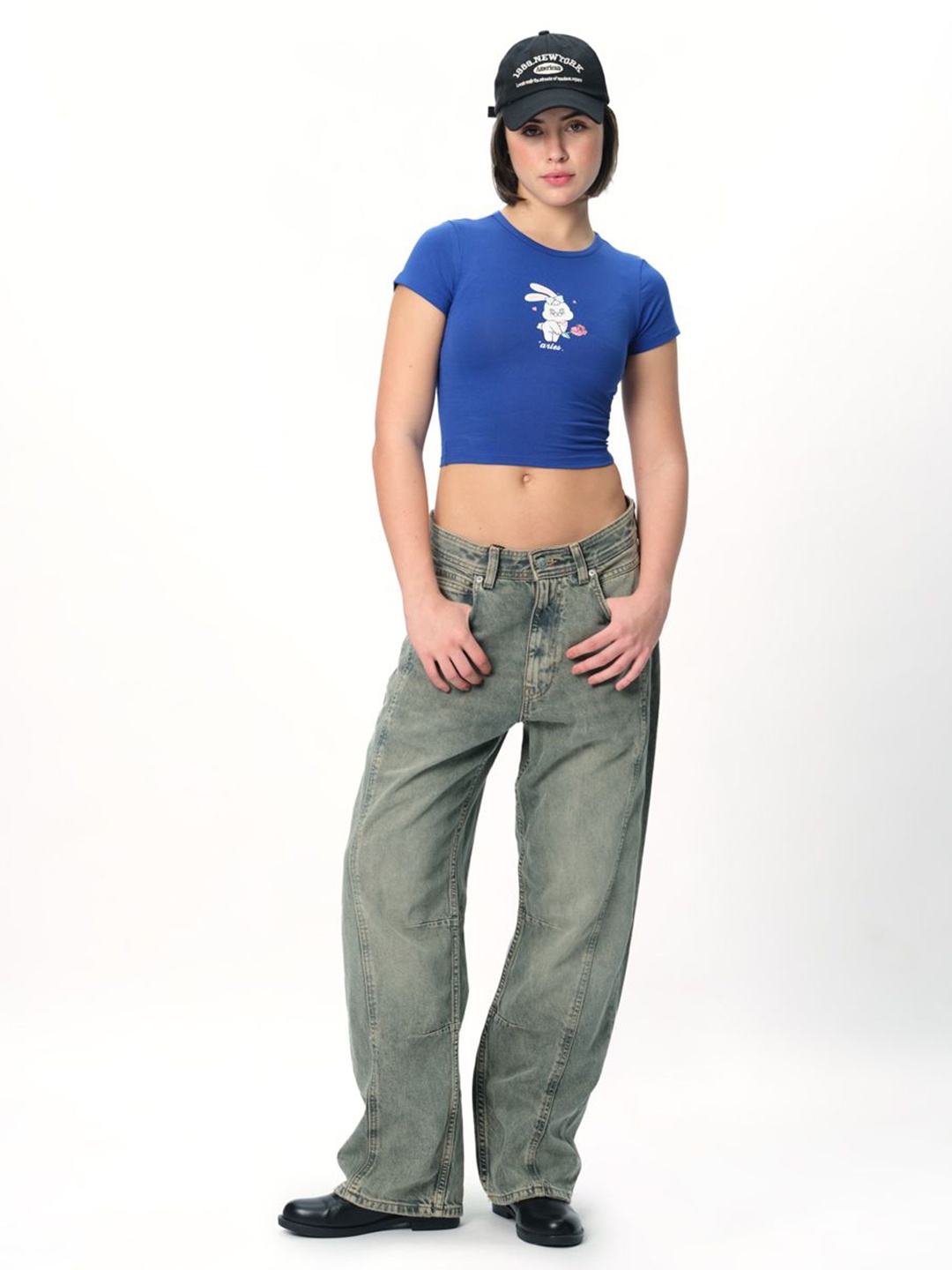 

Bonkers Corner Women Pockets Slim Fit T-shirt, Blue
