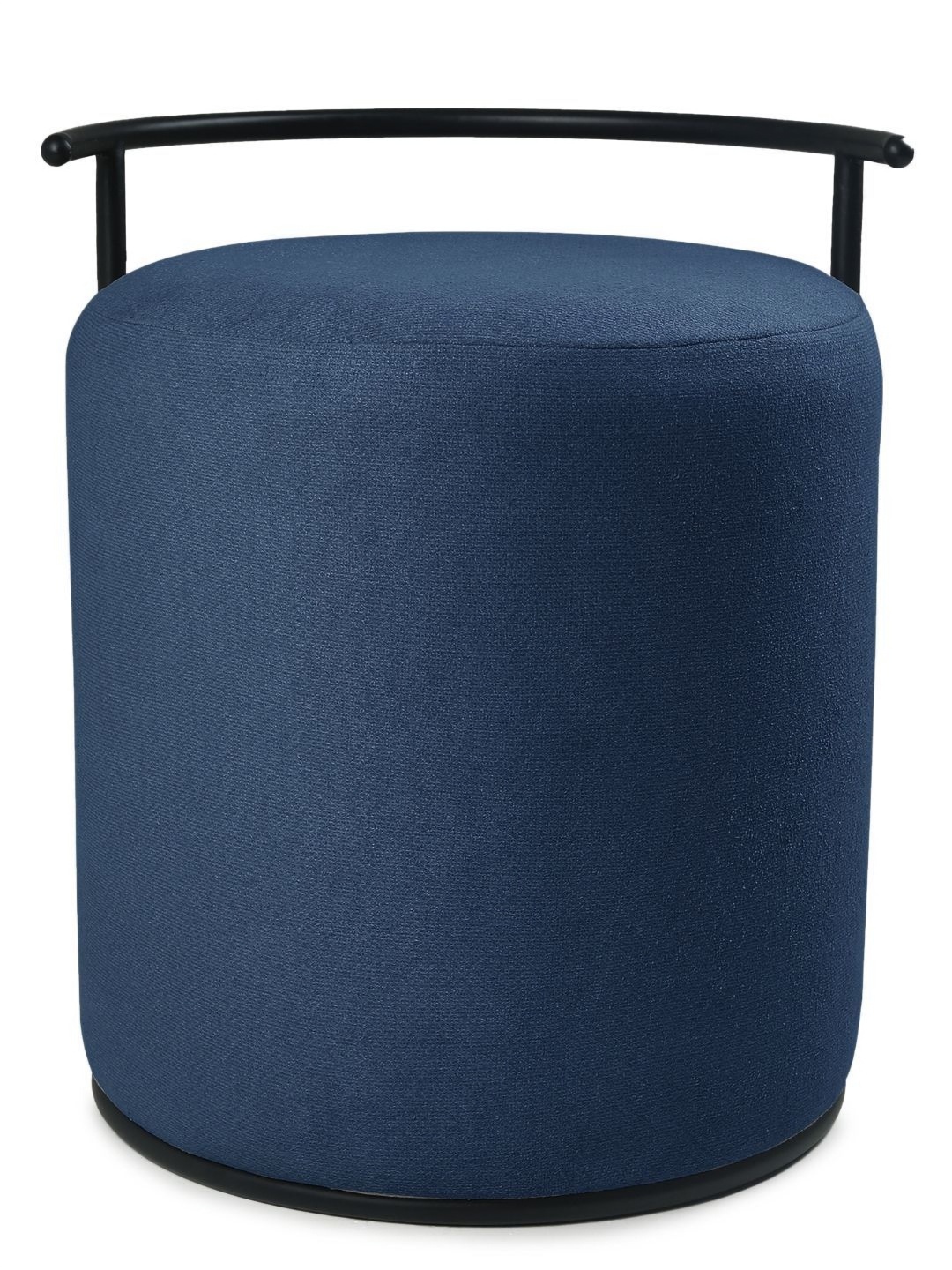 

Blck Homes Atticus Pouffe Blue & Black Cotton & Metal Cylindrical Without Storage Ottoman