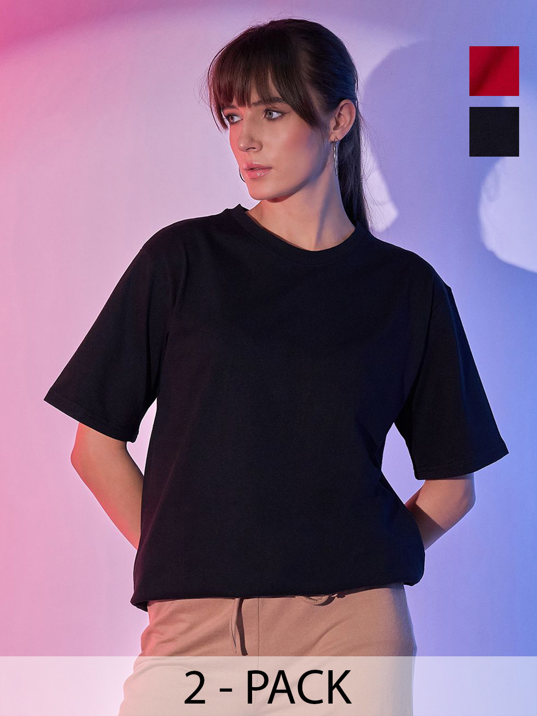 

DIMPY GARMENTS Women 2 T-shirt, Black