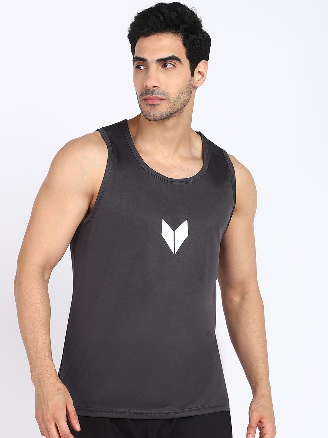 

YUNEK Pack Of 3 Gym Innerwear Vests vst, Grey