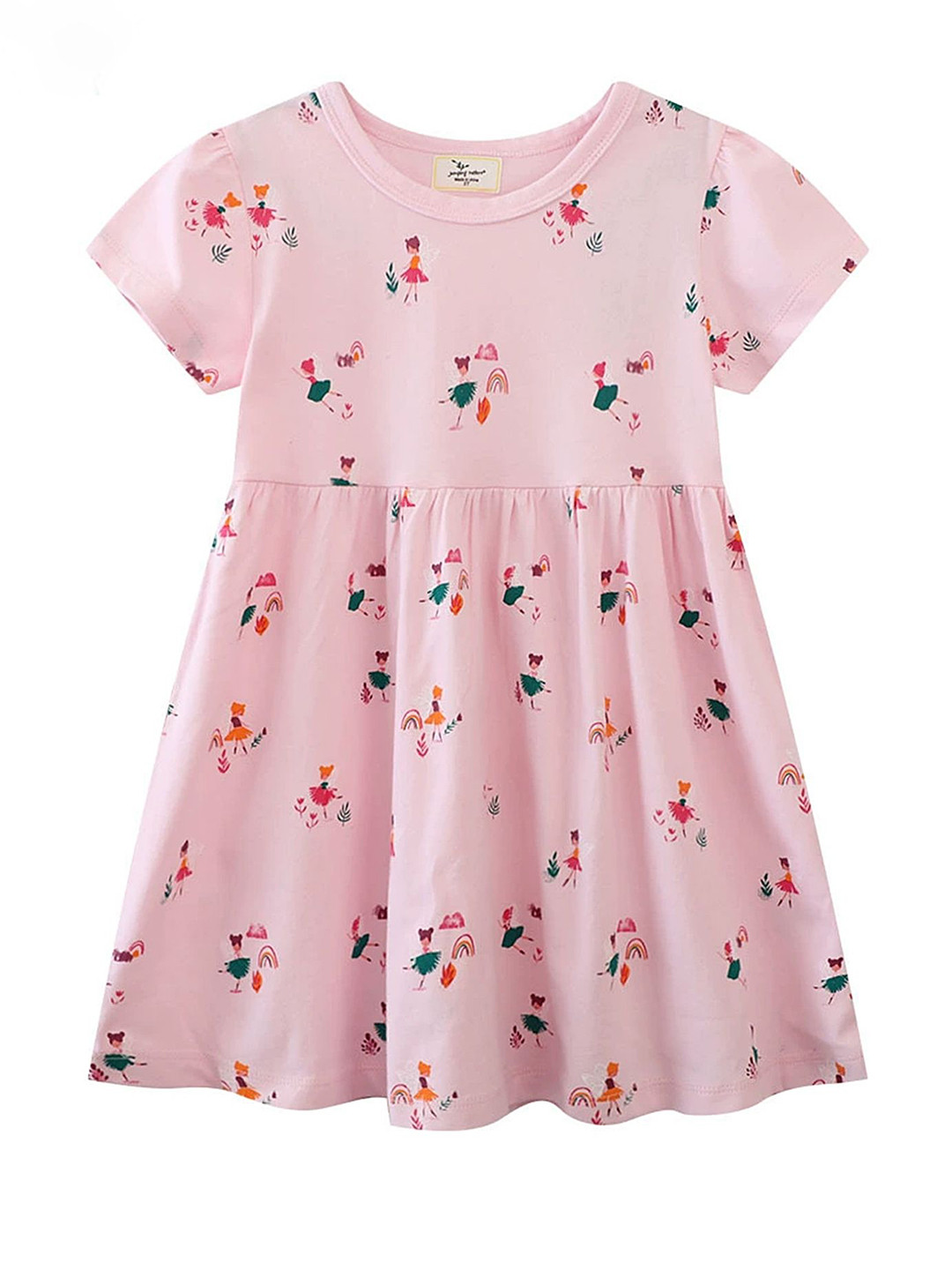 

LULU & SKY Girls Printed Nightdress, Pink
