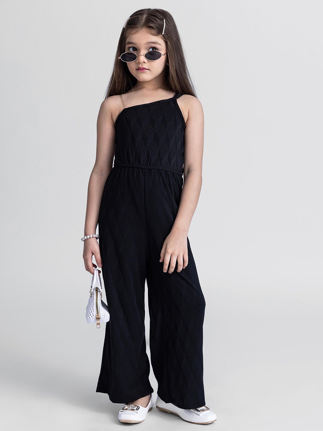 

taffykids Girls Basic Jumpsuit, Black