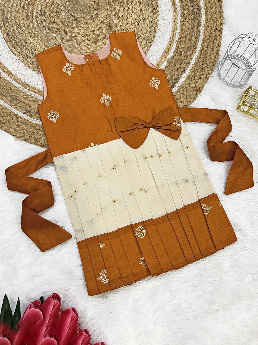 

FELIZ THE DESIGNER STUDIO Jacquard Dress, Orange