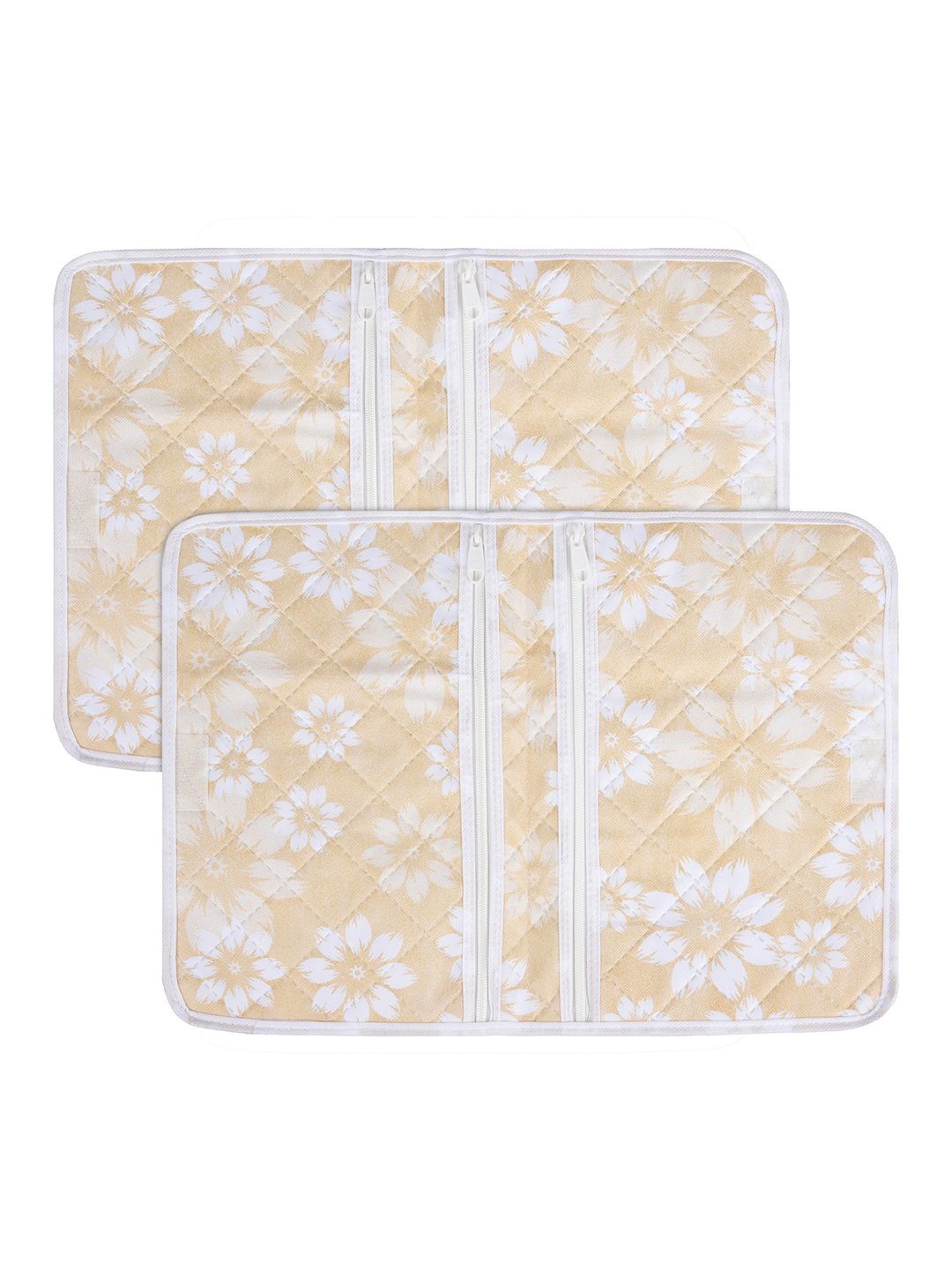 

Kuber Industries Set of 2 Other Prints Vanity Bag Travel Accessory, Beige