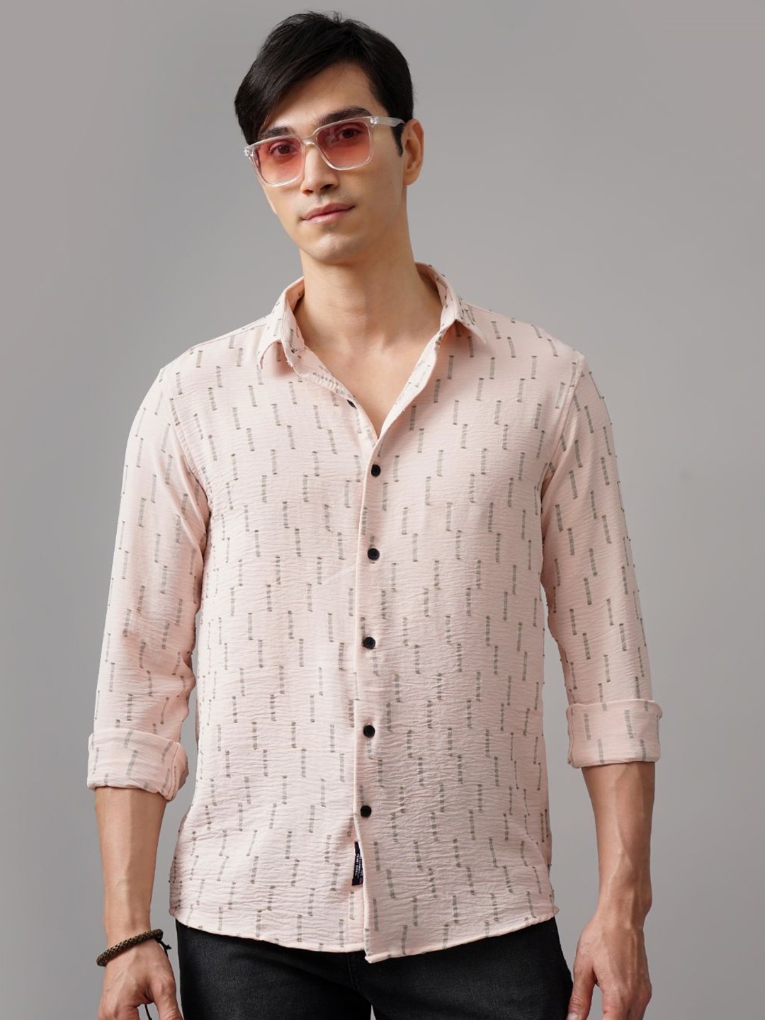 

PAUL STREET Men Standard Slim Fit Opaque Casual Shirt, Pink