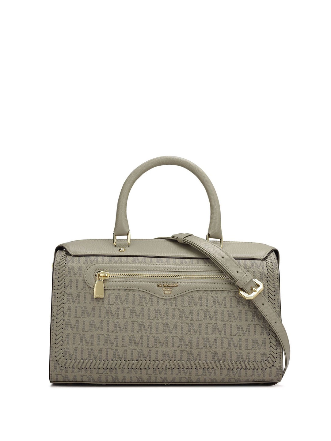 

Da Milano Leather Shopper Satchel with Cut Work, White
