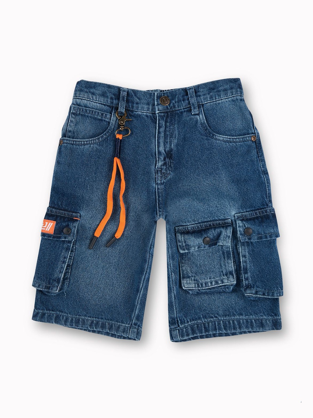 

Gini and Jony Boys Washed Denim Cargo Shorts Technology, Blue