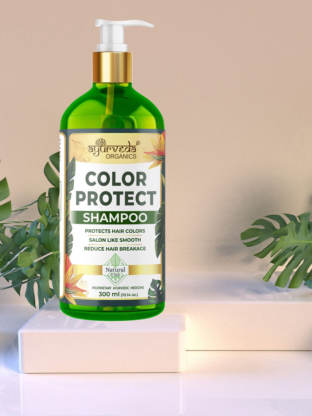

AYURVEDA ORGANICS Color Protect Shampoo With Shikakai & Neem - 300 ml, Off white