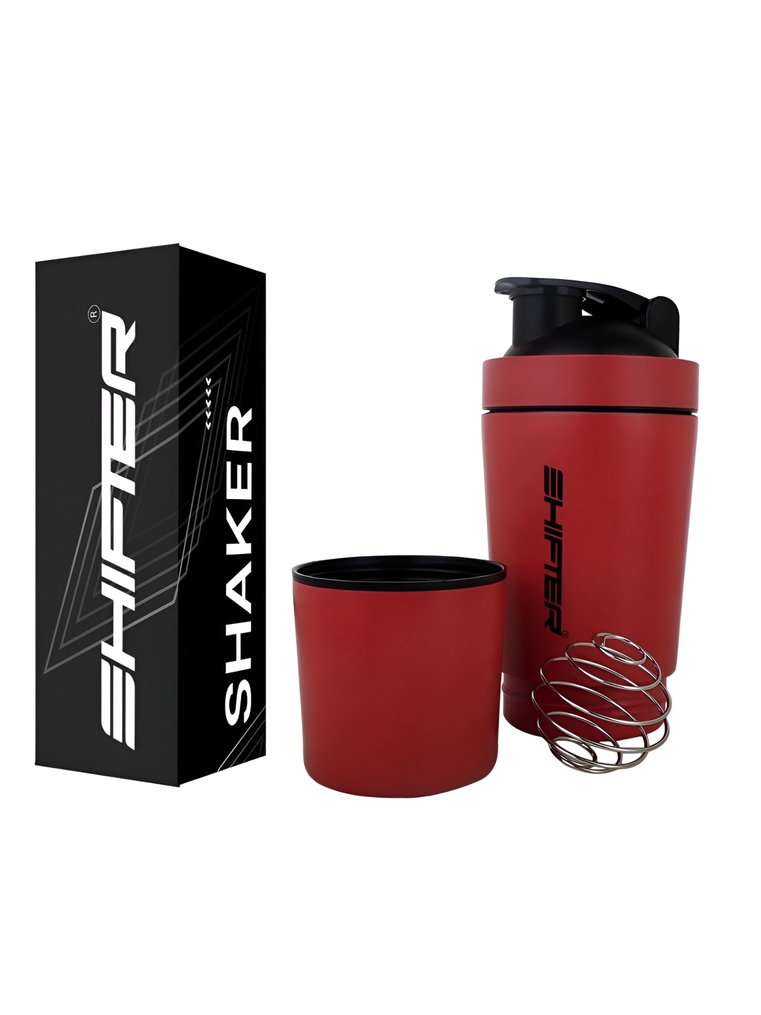 

SHIFTER Red & Black Brand Logo Printed Stainless Steel Shaker Water Bottle-700 ml