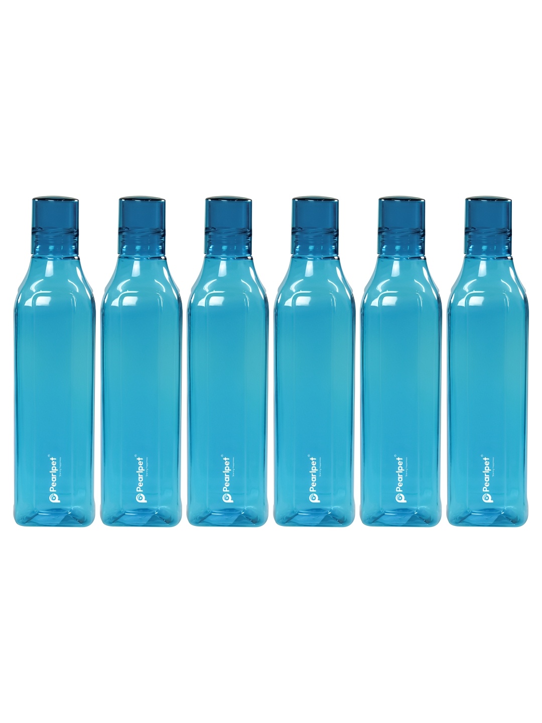 

Pearlpet Blue Set of 6 Plastic Water Bottle