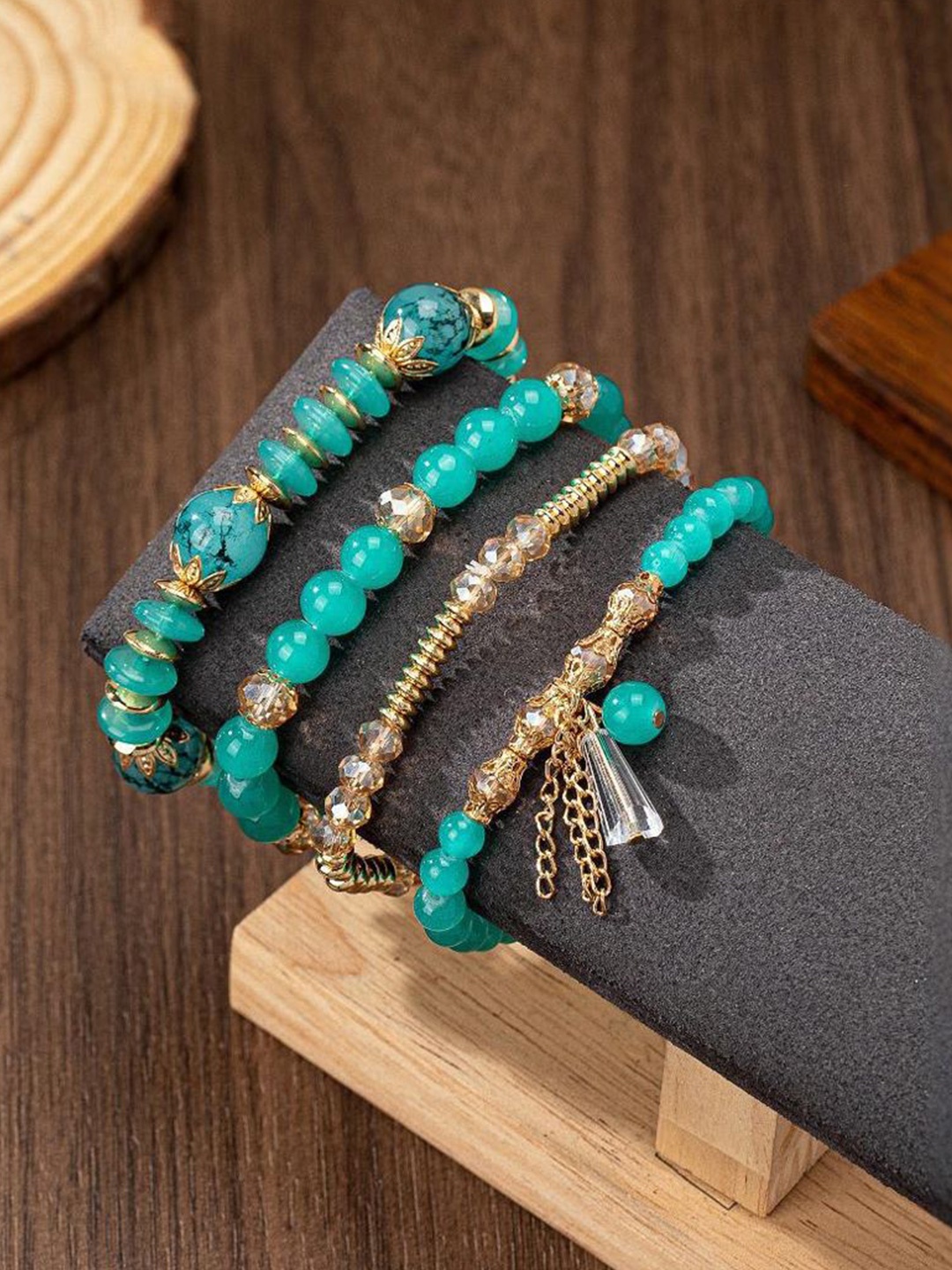 

Shining Diva Fashion Women 4 Gold-Plated Bracelet